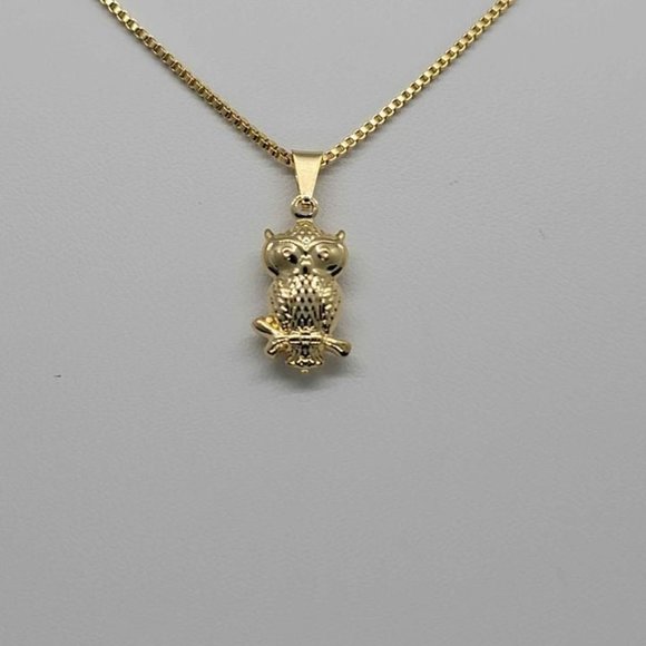 Brand New Brazilian 18k Gold Filled Owl Necklace - Picture 4 of 4